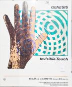 Genesis 'Invisible Touch' Virgin poster produced by Genesis and Hugh Padgham
