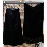 Assorted vintage clothing two include two fur stoles, a vintage red squirrel fur coat, a 1970's