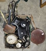 Assorted collectables including a pair of green Kat 10x50 binoculars, a Praktica LTL3 camera, Carl