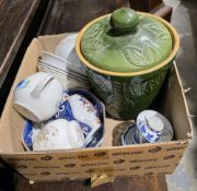 Mixed lot of ceramics including a part Dresden tea service, a part Royal Albert Marlborough tea