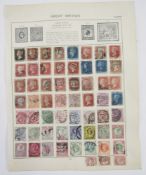 GB Stamps: Three pages of mint and used QV-KGVI including 1d black, ‘DI’, red MC, 2d blues, other