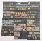Stamps of Germany: Small black pocket folder containing 50 stock cards of mainly used German