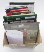 Stamps of Europe & Japan: Large box with albums, stock-books and stock pages of various countries/