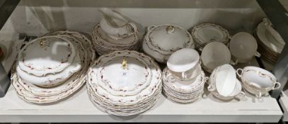 Royal Doulton bone china Strasbourg pattern part dinner service, printed gilt marks H4958, printed
