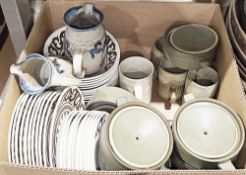 Collection of stoneware tea and dinner ware including Denby, J & G Meakin Madison pattern together