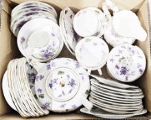 Early 20th century part Hammersley tea and breakfast service including teapot, muffin dish, preserve