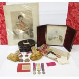 Victorian medals and officer's dress epaulettes belonging to Colonel Samuel Bolton, C.B., 31st