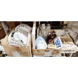 Mixed lot of ceramics, glass and collectable items including Royal Doulton Burgundy dinnerware, a