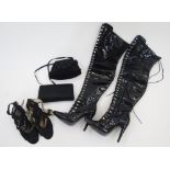 Various vintage designer shoes to include Charles Jourdan, Maud Frizon, Gianni Versace, Dal Co Roma,