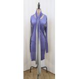 Vivienne Westwood jersey wool dress in purple and grey, long sleeves with scooped neck and an