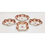 Chamberlain's Worcester porcelain part dessert-service, circa 1815, painted factory marks, decorated