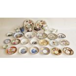 Assorted early 19th century English pottery & porcelain teawares and other items, including a