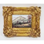Worcester (Grainger, Lee & Co.) porcelain framed rectangular topographical plaque, circa 1825,