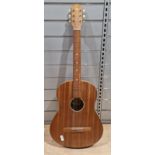 Norwegian Garanti Luxor acoustic guitar no. 70-30-1-11, made by Leif Hansson of Oslo, 95cm long