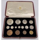 UK 1937 King George VI 15-Coin Coronation Specimen Set in Original Case