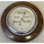 Bowden and Sons Plymouth Carved Oak Aneroid Wall Barometer