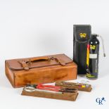 Ferrari 348/F355 toolkit in handmade leather case by Schedoni, Modena with the Cavallino logo. 1990'