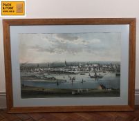 A large late 19th century lithograph of Aberdeen from 'Souvenir of Scotland: its Cities, Lakes,