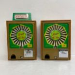 A pair of vintage Scripto Retractable Ball Pen vending machines. H.51 W.32cm. (Largest)
