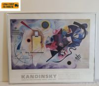 An original poster for the 1984 exhibition titled 'Kandinsky, Russian and Bauhaus Years 1915-1933'