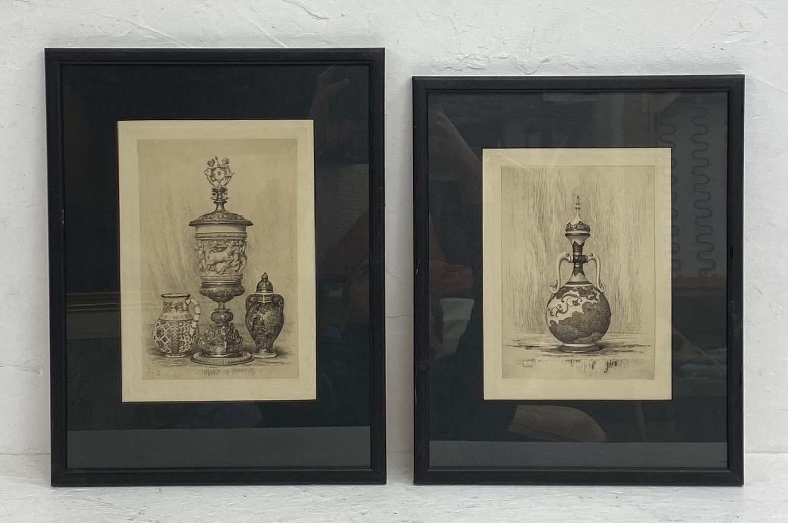 Sidney Lawton Smith (1848-1929), two late 19th century etchings depicting Royal Worcester and