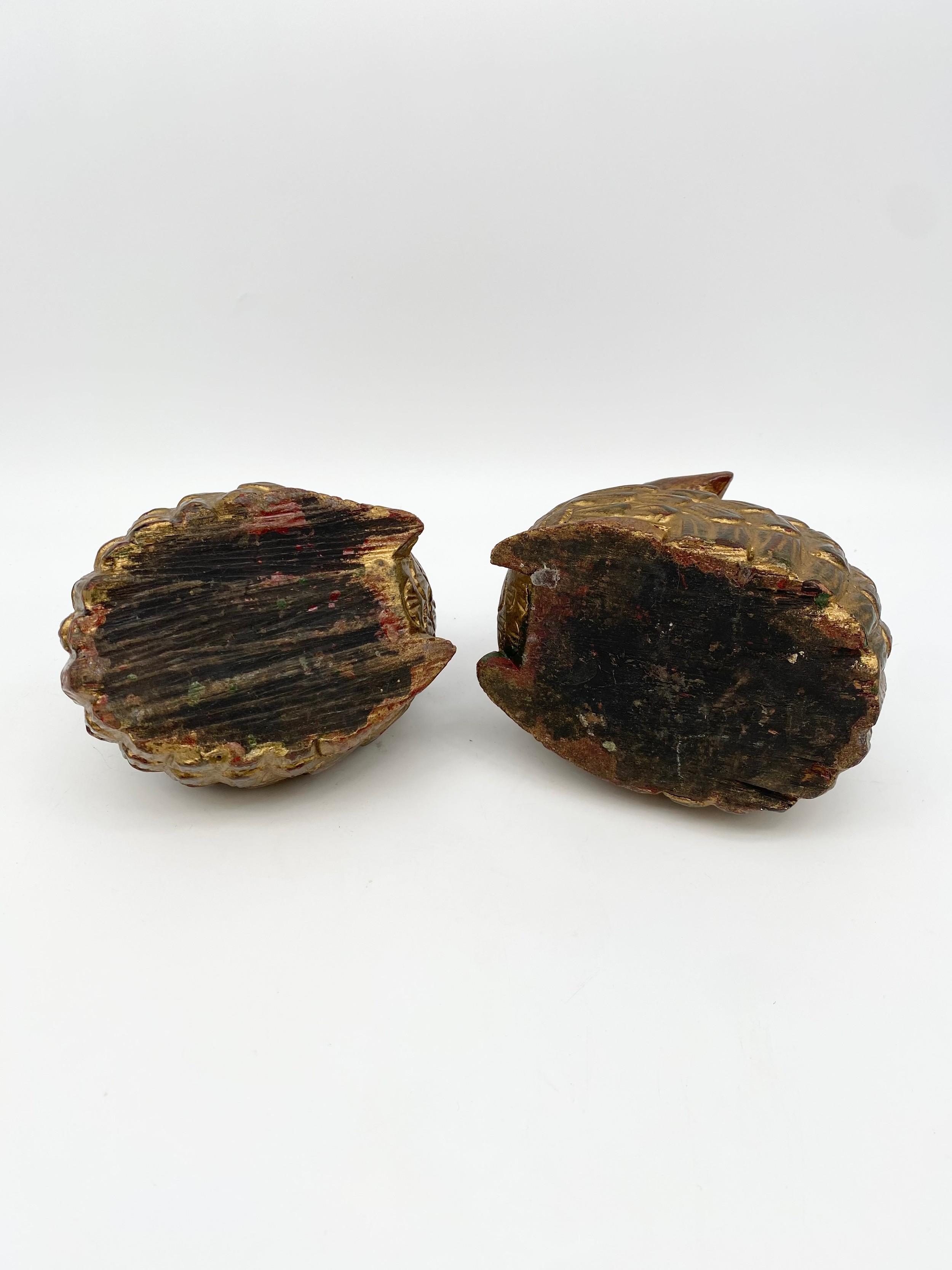 A pair of vintage Oriental style carved and gilt quails. H.14 W.15cm each - Image 4 of 4