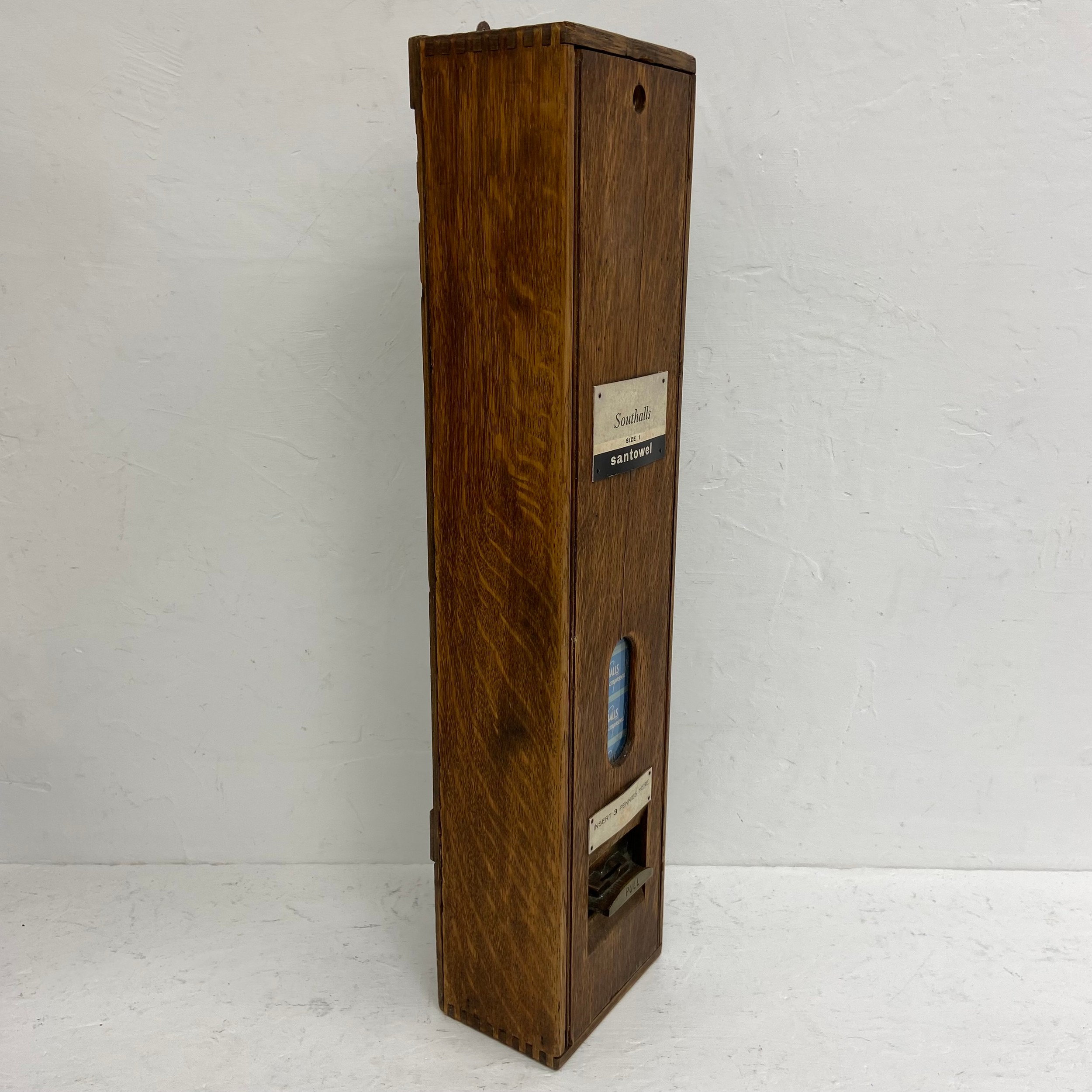 A C.1900 oak framed Southalls Santowel vending machine together with an X-Rated Fun adult novelty ' - Image 5 of 7