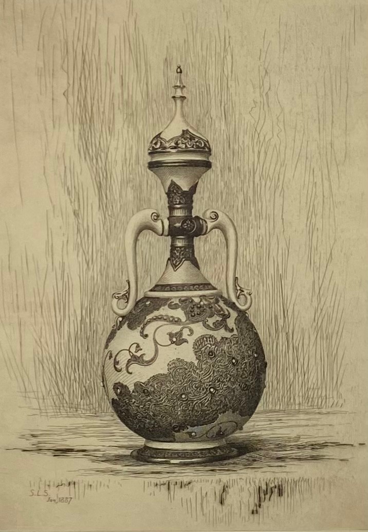 Sidney Lawton Smith (1848-1929), two late 19th century etchings depicting Royal Worcester and - Image 3 of 6