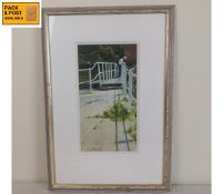 Ron Jesty (2016-2016), a framed and glazed watercolour signed and dated with label to reverse,