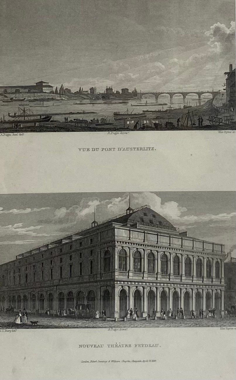 A set of eight French architectural engravings from 'Paris and it's Environs...the drawings made - Image 5 of 11