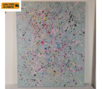 A contemporary Abstract Expressionist style oil action painting on canvas in the manner of Jackson