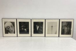 After Erwin Blumenfeld (1897-1969), a set of five 20th century photographic prints titled from the