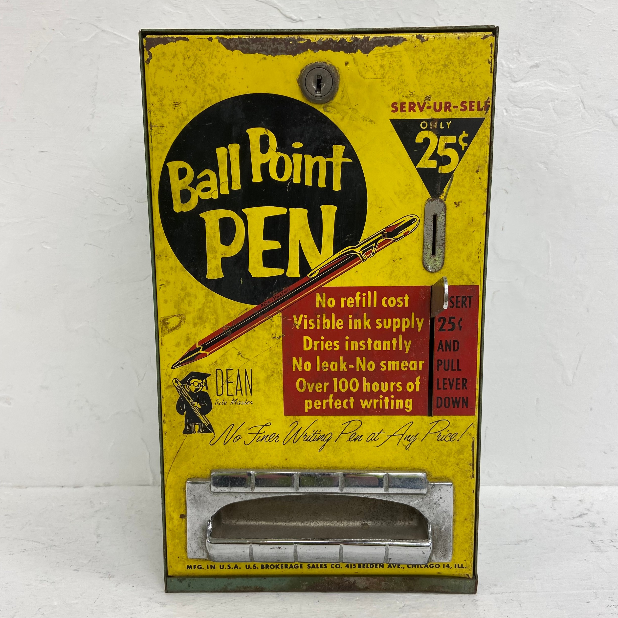A vintage American Dean Rite Master ball point pen vending machine together with a Quiz gum-ball - Image 2 of 6
