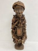 A large Bakongo Nkisi N'Kondi fetish figure from the Bantu tribespeople of the Democratic Republic