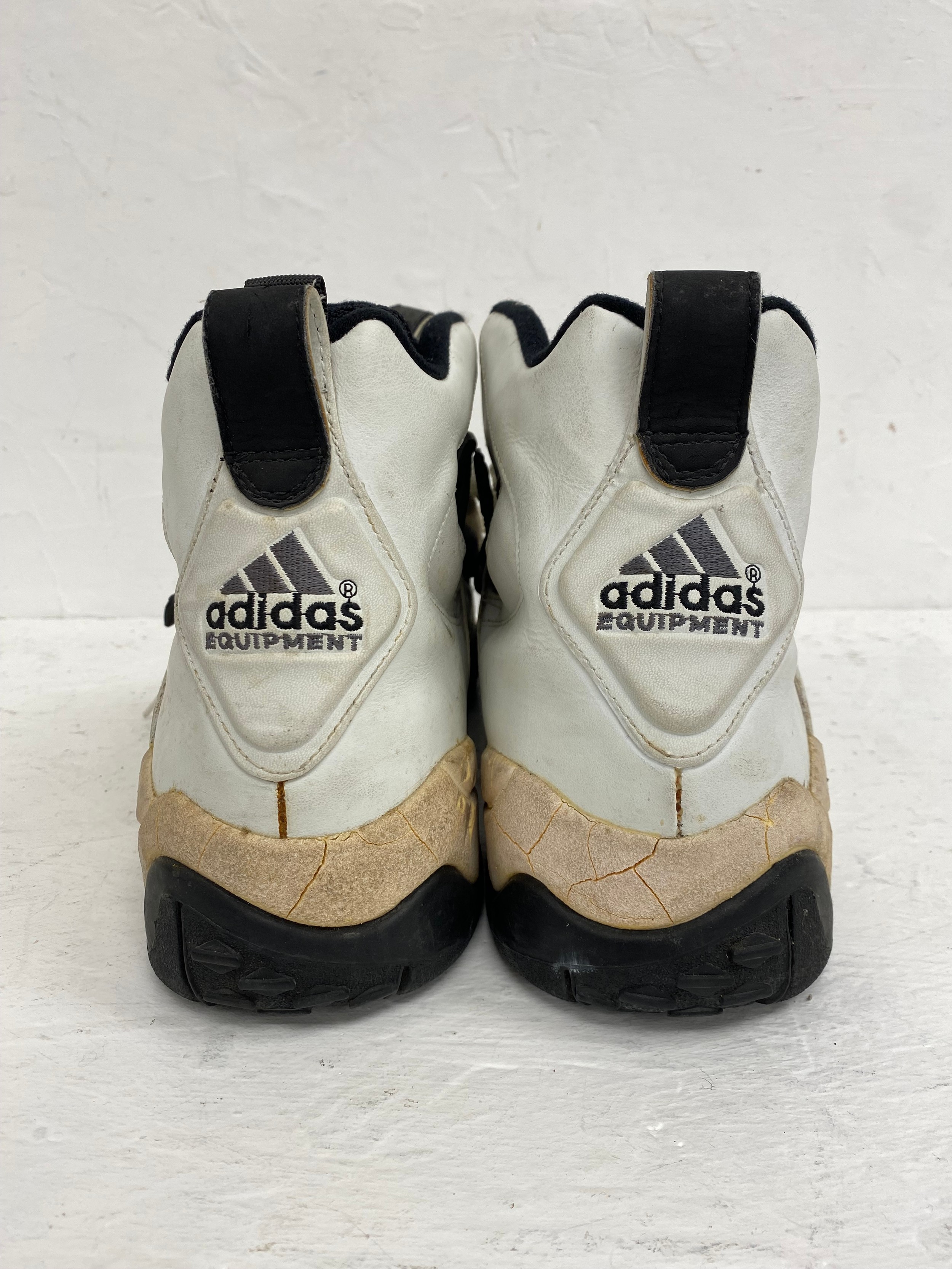 An unusually large pair of vintage 1990s Adidas Equipment basketball shoes size uk 18. - Image 5 of 7