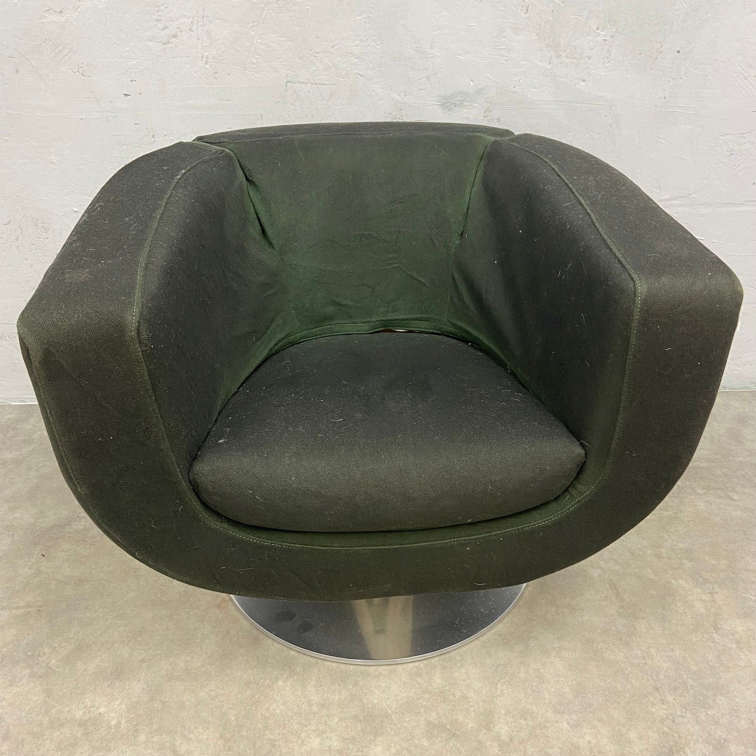 A pair of vintage early noughties Tulip swivel armchairs by Jeffrey Bernett for B&B Italia. Seat - Image 4 of 5