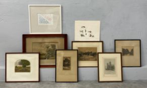 A mixed lot of 19th century and later etchings by Martin Handford (b.1956), Stephen Whittle (1953-