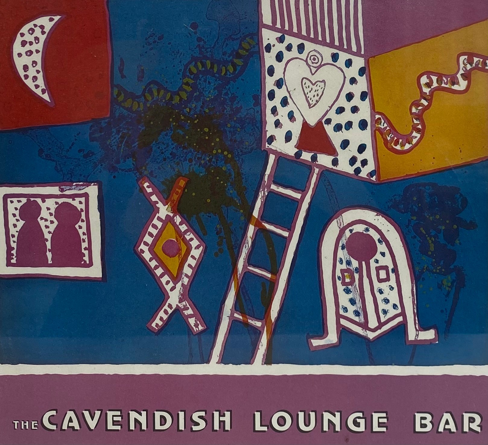 Alan Davie (1920-2014), a mid 20th century limited edition lithograph titled 'The Cavendish Lounge - Image 2 of 5