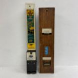 A C.1900 oak framed Southalls Santowel vending machine together with an X-Rated Fun adult novelty '