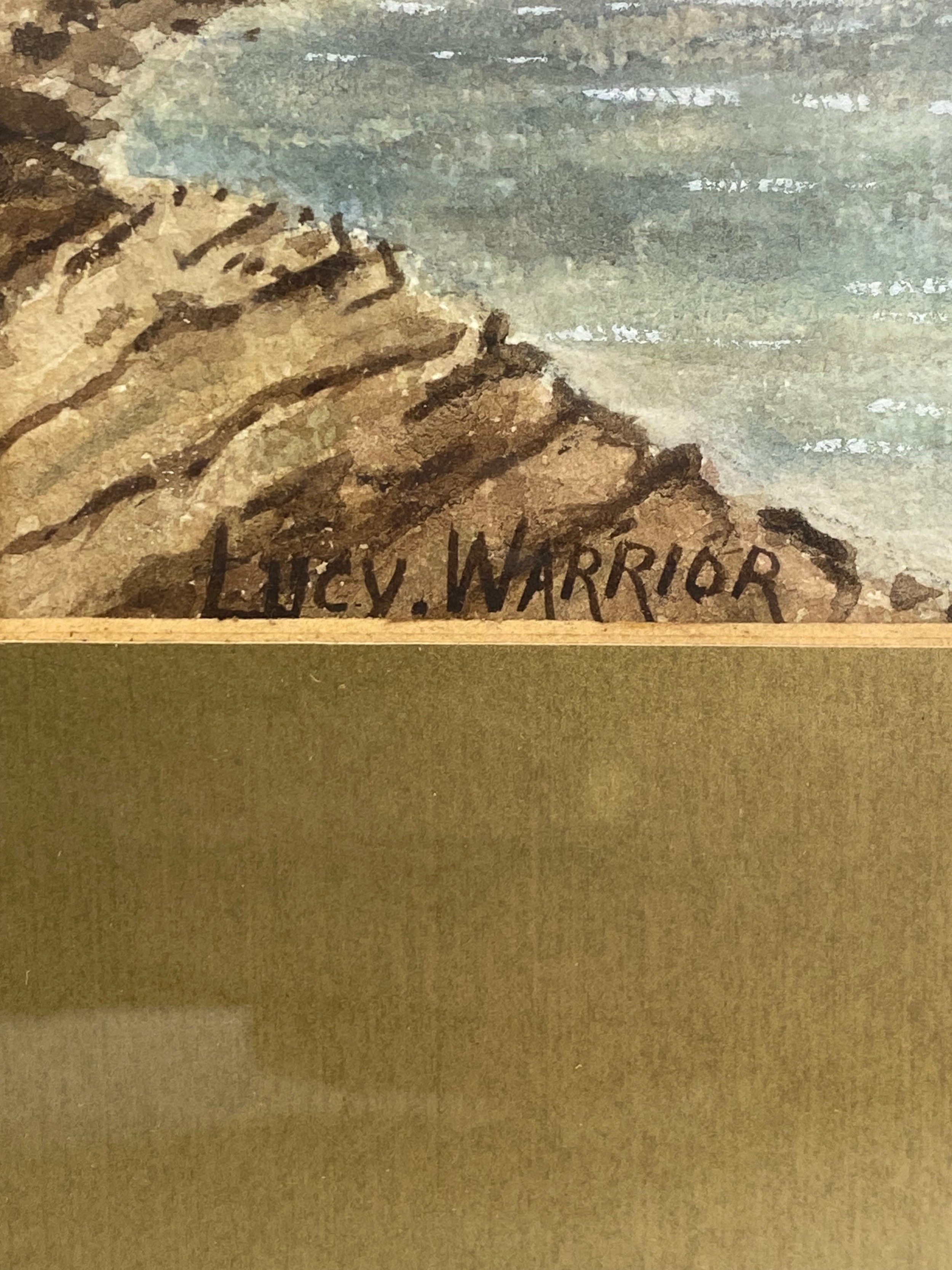 A pair of 19th century watercolour paintings depicting waterfalls in country landscapes by Lucy - Image 5 of 6