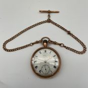 A 19th century 9ct hallmarked gold American Waltham Watch Co. pocket watch with 15 jewels together