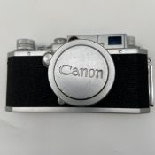 A 1950s vintage Japanese metal cased bottom-loading Canon Camera Company Inc. series IV SB