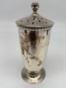 A mid 20t century 925 sterling silver hallmarked sugar caster by William Suckling Ltd, London