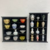 Franklin mint, a set of twelve miniature porcelain items, Treasures of the Chinese and Treasures