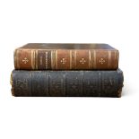 Two 19th century leather bound bibles, The New Testament and The Holy Bible, each with