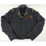 WWII RAF size 10 Air Crew Blouse dated 1943 with War Department marking complete with ribbons bar
