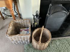 LOG BASKET AND FIRE GUARD