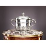 GARRARD & CO.: A MASSIVE STERLING SILVER CUP AND COVER, LONDON, 1907