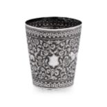 A 19TH CENTURY INDIAN KUTCH SOLID SILVER BEAKER C. 1880