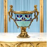 A FINE 19TH CENTURY FRENCH SEVRES STYLE PORCELAIN AND GILT BRONZE MOUNTED VASE